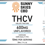 Sunny Skies THCV 600mg Tincture Unflavored 30ml