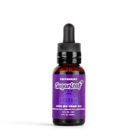 Sugarleaf 4000 MG Delta-8/CBD Hemp Oil Tincture Peppermint