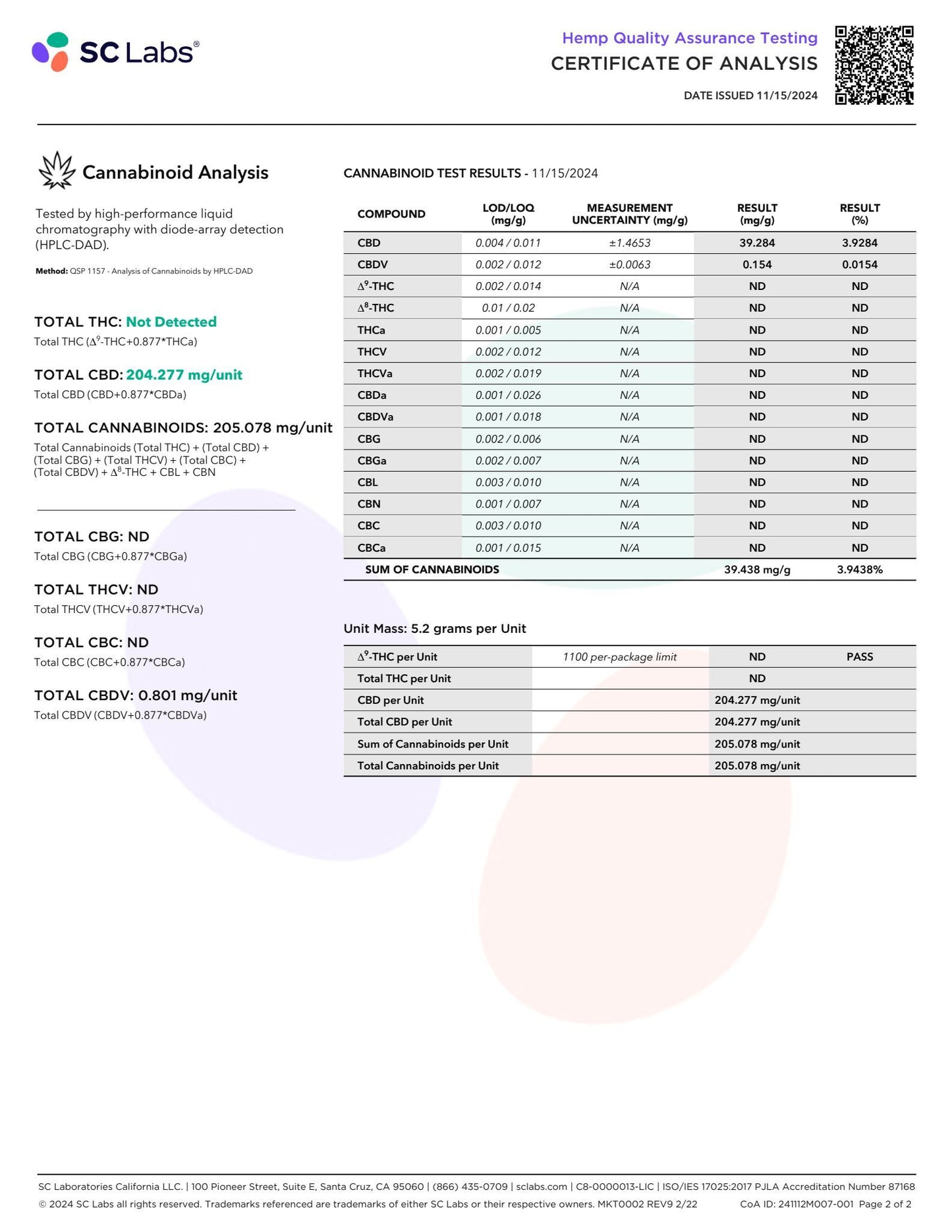Sunny Skies CBD Lip Balm Vanilla 200mg