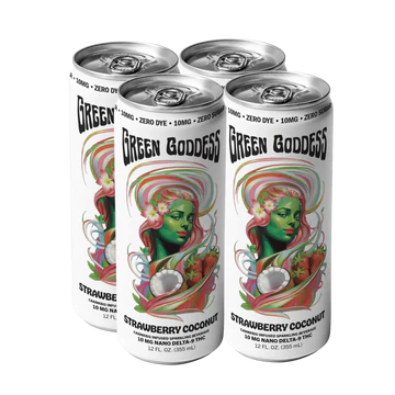 Green Goddess 10 MG Nano Delta-9 THC Zero Sugar Beverage | Strawberry Coconut