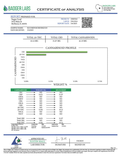 Sugarleaf 800 MG Delta-9 THC + CBD Gummies | Blueberry Lemonade, Strawberry Lemonade | 20-Ct.