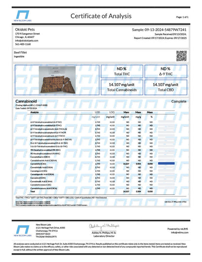Okidoki 10mg CBD Beef Fillet