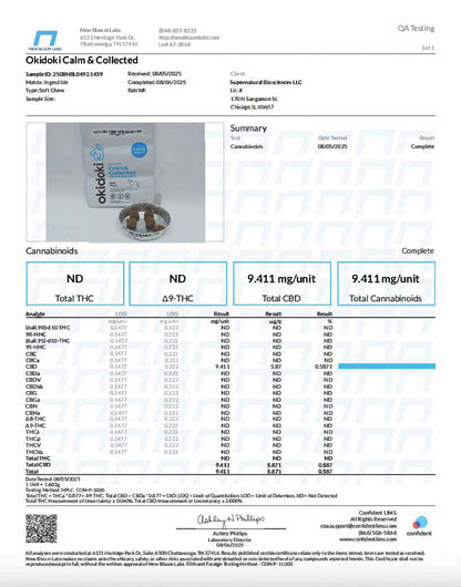 Okidoki Calm & Collected 10mg CBD Calming Chews - 30ct Beef Flavor