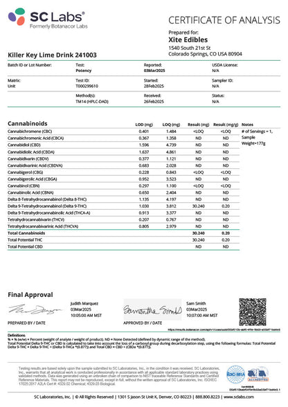 Xite Killer Key Lime Drink 4pk