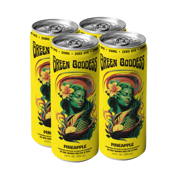 Green Goddess Cannabis Infused Delta 9 Sparkling Beverage 4pk Pineapple