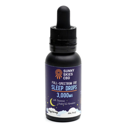 Sunny Skies Full Spectrum Tincture CBD Sleep 3000mg with Terpenes  Linalool + Humulene 30ml