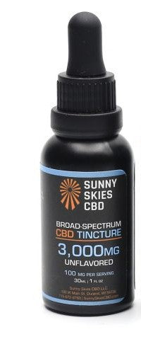 Sunny Skies Full Spectrum Tincture CBD 3000mg 30ml Unflavored