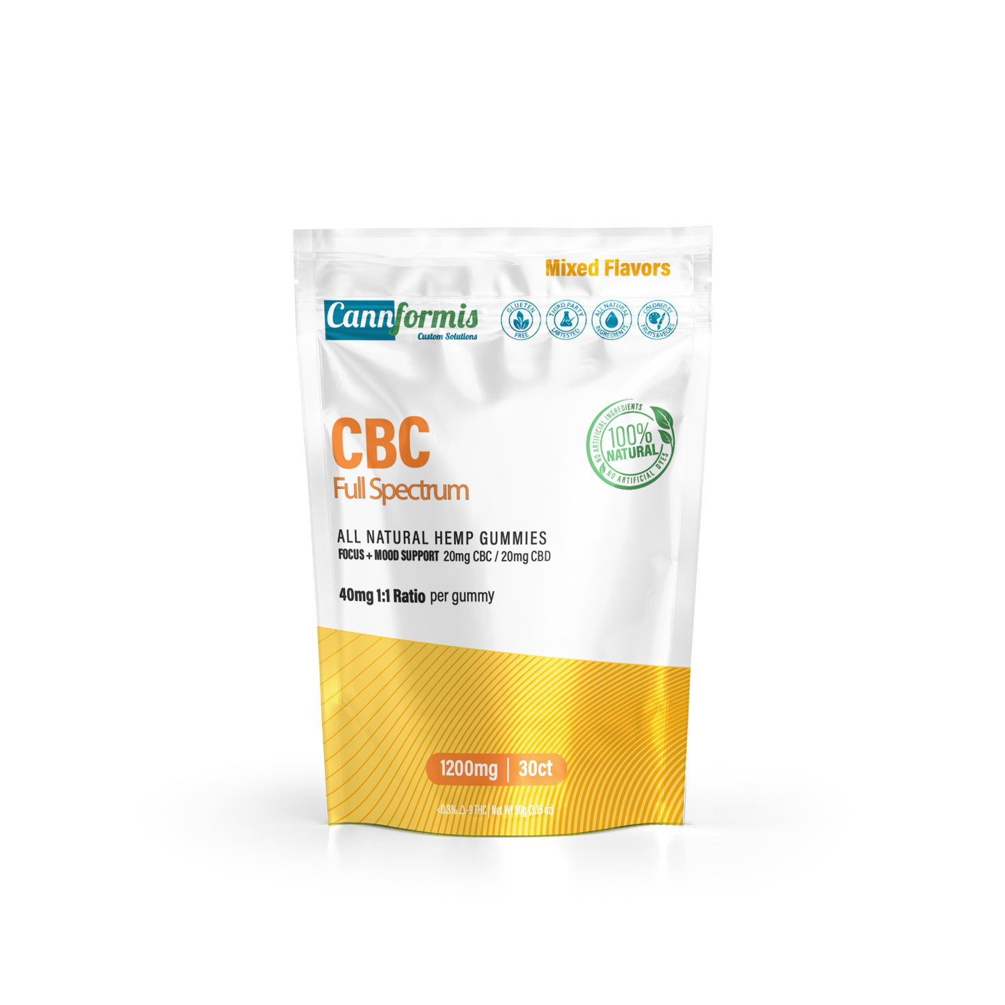 Cannformis 40mg CBC Gummies - 30ct