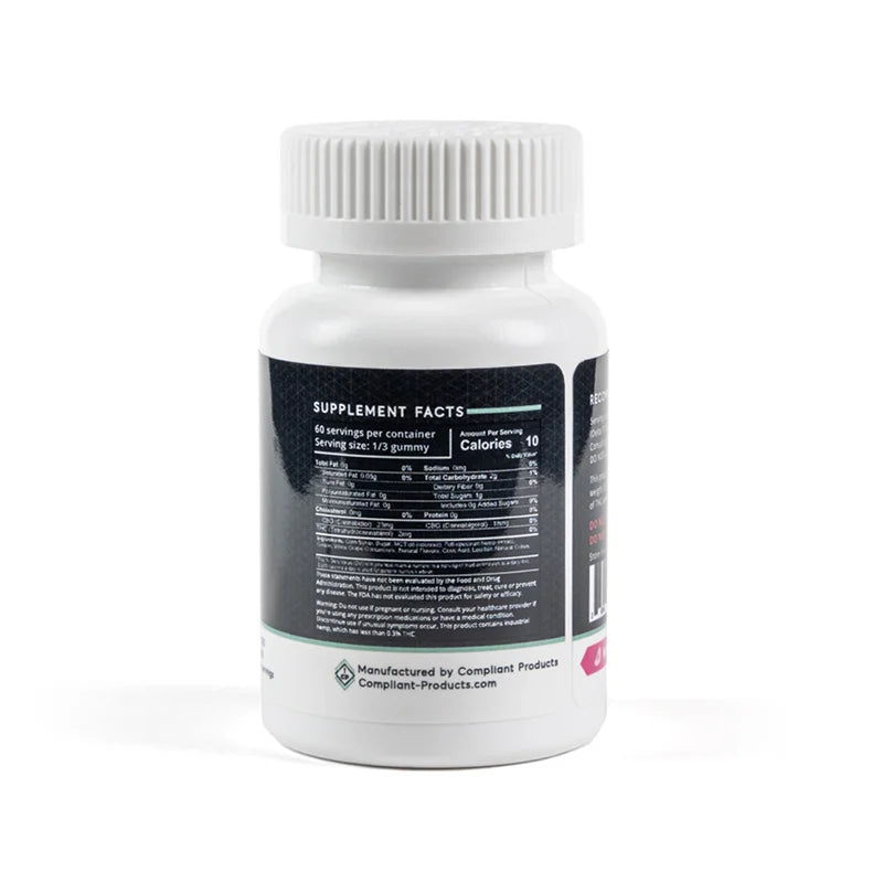 Compliant Products – Full Spectrum 5.6mg D9 THC – 10:1 CBD + THC Gummies – 20 ct Watermelon---need newer coa