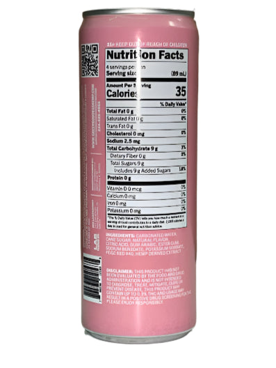 Green Goddess Cannabis Infused Delta 9 Sparkling Beverage 4pk Strawberry Coconut