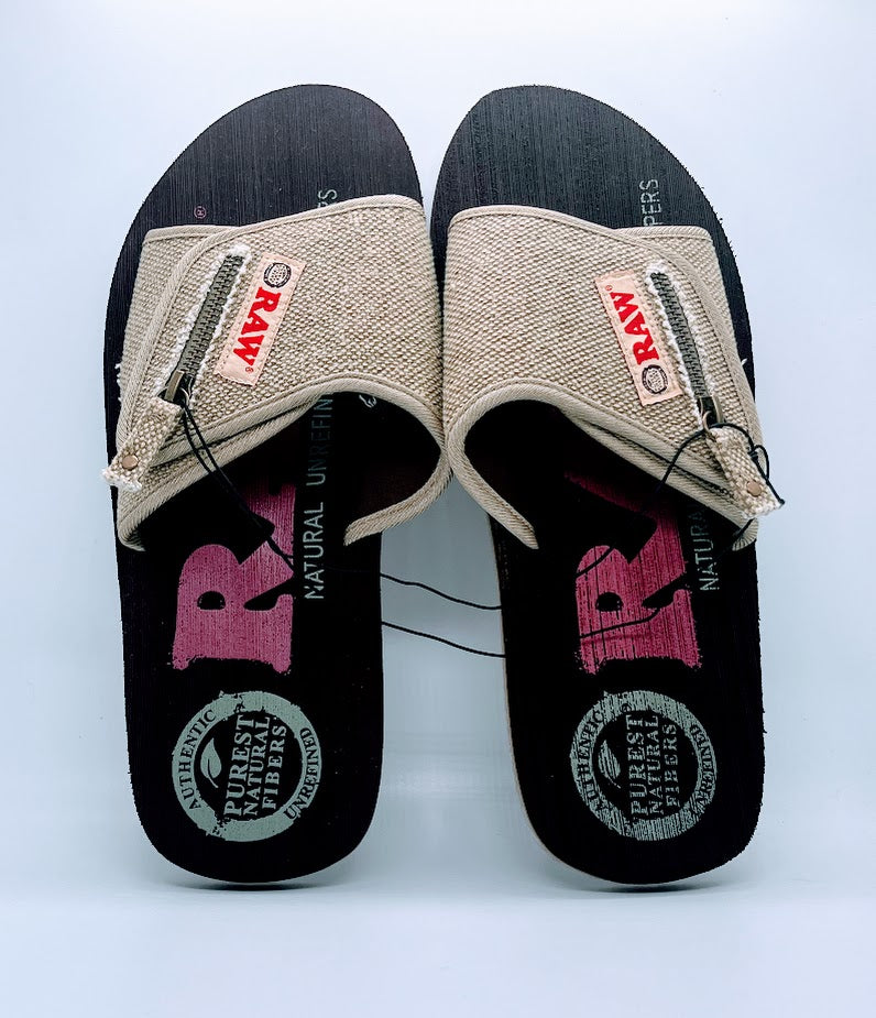 Raw Sandals with Pre Roll Compartments Size 9