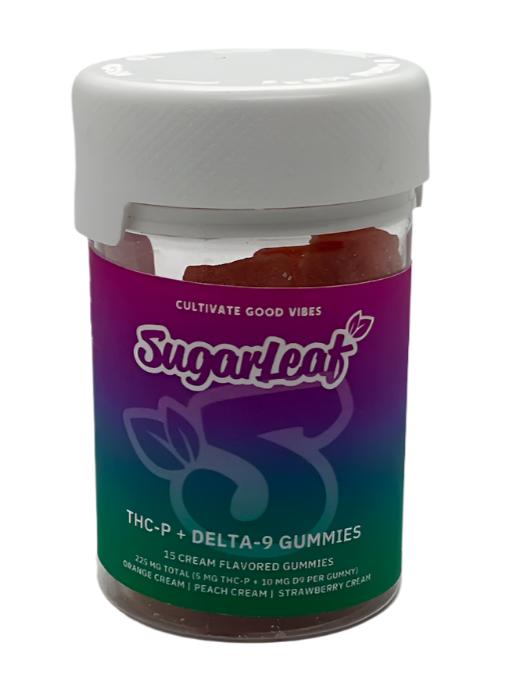 Sugarleaf THC P + Delta 9 THC Gummies 15 Count Cream Flavored