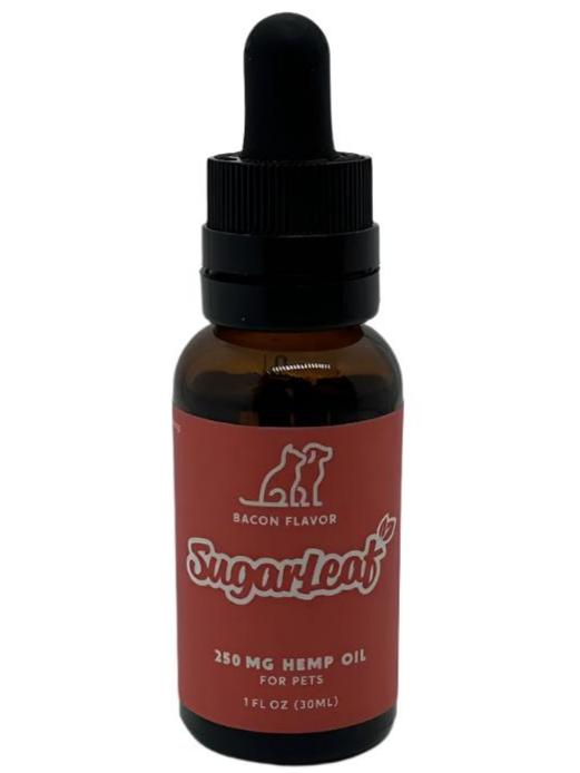 Sugarleaf 250mg Full Spectrum CBD Pet Tincture Bacon Flavor 30ml