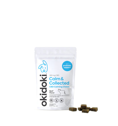 Okidoki Calm & Collected 10mg CBD Calming Chews - 30ct Beef Flavor