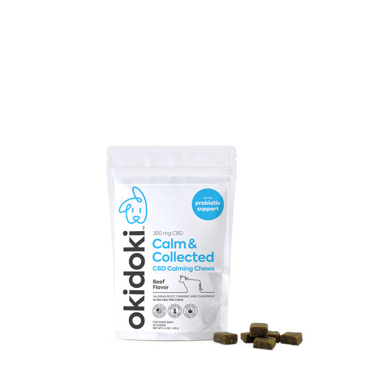 Okidoki Calm & Collected 10mg CBD Calming Chews - 30ct Beef Flavor