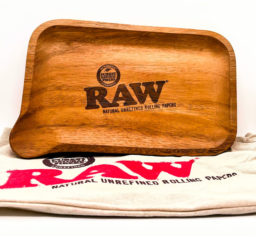 Raw Wooden Pour Tray With Bag