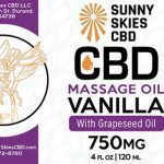 Sunny Skies 750mg CBD Massage Oil