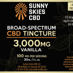 Sunny Skies Broad Spectrum 3000mg CBD Tincture Vanilla