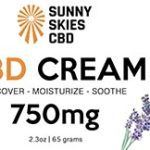Sunny Skies CBD Cream 750mg Recover Moisturize Soothe 2.3oz