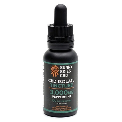 Sunny Skies 3000mg CBD Isolate Tincture Peppermint