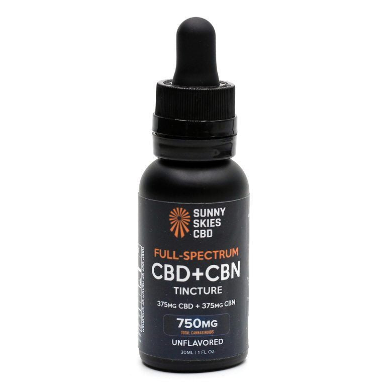 Sunny Skies Full Spectrum CBD+CBN 750mg Tincture Unflavored