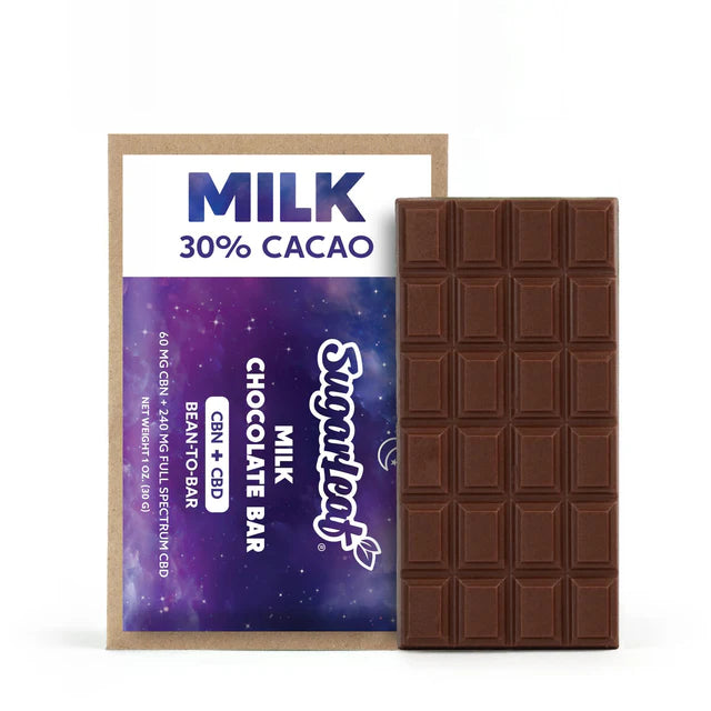 Sugarleaf 300 MG CBN/CBD Chocolate Bar | Milk Chocolate