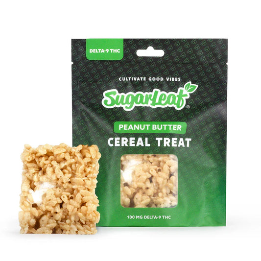 Sugarleaf 100 MG Delta 9 THC Cereal Crisp Treat Peanut Butter Flavor