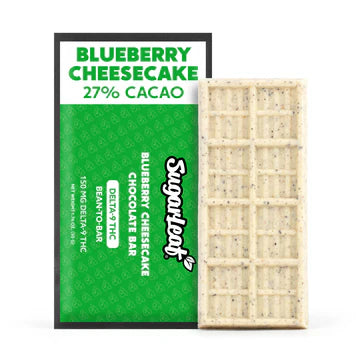 Sugarleaf 150 MG Delta 9 THC Chocolate Bar Blueberry Cheesecake 1.76