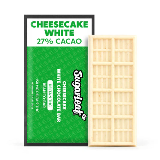 Sugarleaf 150 MG Delta 9 THC Chocolate Bar Cheesecake White Chocolate 1.76 oz