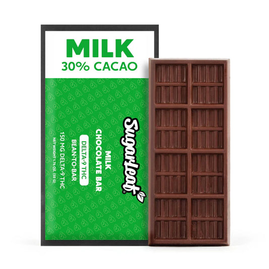 Sugarleaf 150 MG Delta 9 THC Chocolate Bar Milk Chocolate 1.76 oz