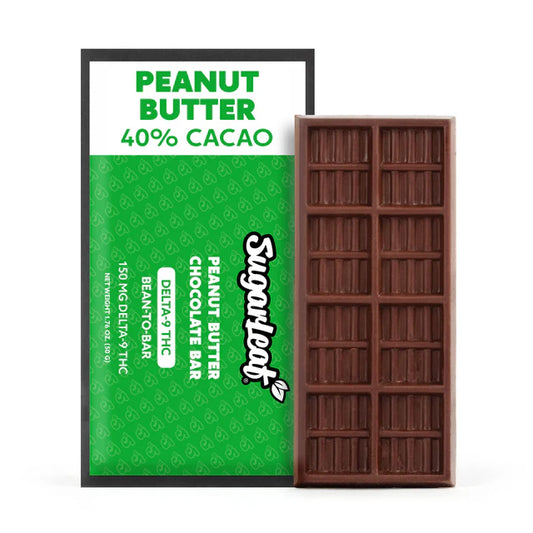 Sugarleaf 150 MG Delta 9 THC Chocolate Bar Peanut Butter 1.76 oz