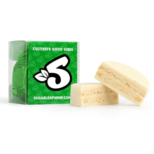 Sugarleaf 100 MG Delta 9 THC Chocolate Dipped Cookie Lemon White