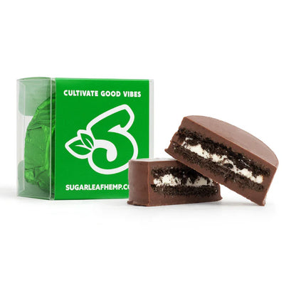 Sugarleaf 100 MG Delta-9 THC Chocolate Dipped Cookie | Milk Chocolate