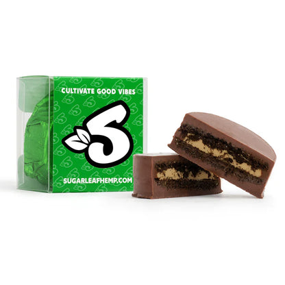 Sugarleaf 100 MG Delta 9 THC Chocolate Dipped Cookie Peanut Butter