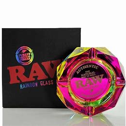 Raw Rainbow Glass Ashtray